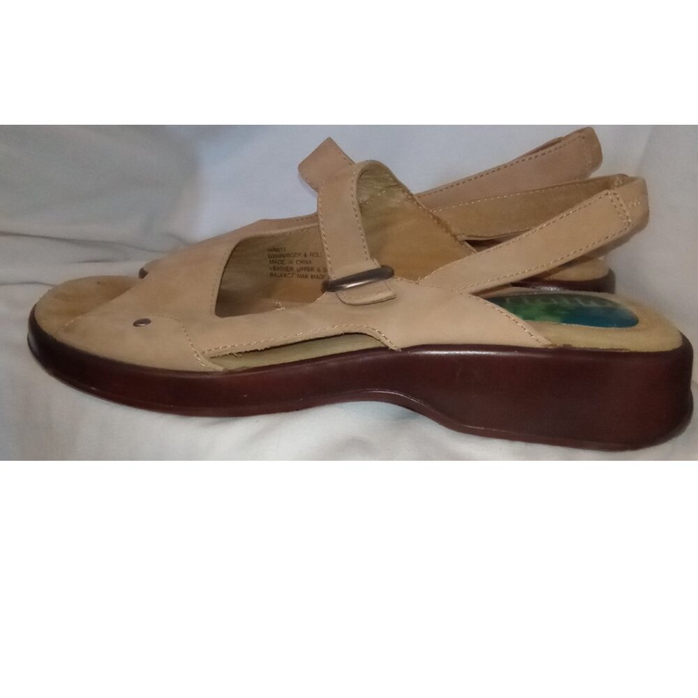 Rialto Rock & Roll Tan Genuine Leather Women's Sandals Women's Size 7.5 - Picture 2 of 11